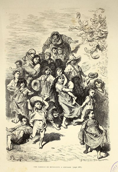 Une famille de mendiants à Grenade - Gustave Dore